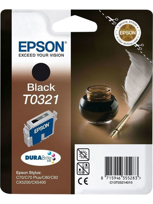 Epson - C13T03214010 - Ink T0321 black, C13T03214010, Epson
