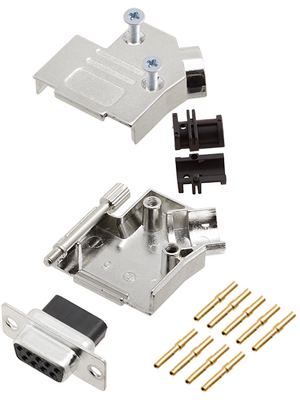 Encitech Connectors - D45ZK09-DBCS-K - D-Sub socket kit 9P, D45ZK09-DBCS-K, Encitech Connectors