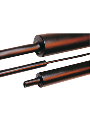 HellermannTyton - TREDUX-MA47-30/8 PO-X BK 6 - Heat-shrink tubing black 30 mm x 8 mm x 1 m - 4:1, TREDUX-MA47-30/8 PO-X BK 6, HellermannTyton