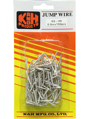 K & H - JUMP WIRE KS-09 - Jumper wire white 22.5 mm PU=Pack of 150 pieces, JUMP WIRE KS-09, K & H