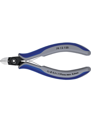 Knipex - 79 12 125 - Side-cutting pliers small bevel, 79 12 125, Knipex