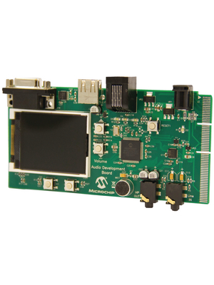 Microchip - DM330016 - Audio Development Board for dsPIC33E Stand-alone mode dsPIC33EP512MU810  9 V, DM330016, Microchip