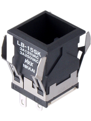 NKK - LB15SKW01 - Push-button Switch, 3 A, on-(on), LB15SKW01, NKK