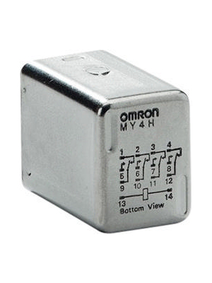 Omron Industrial Automation - MY4H 24DC - Industrial relay 24 VDC 650 Ohm 1100 mW, MY4H 24DC, Omron Industrial Automation