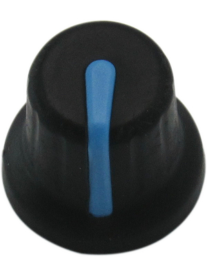 RND Components - RND 210-00314 - Plastic Round Knob, black, 6.0 mm D Shaft, RND 210-00314, RND Components