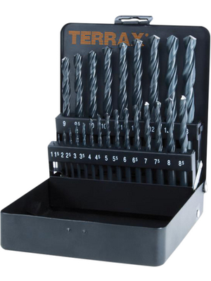 Terrax - A205325 - HSS-R twist drill bit set, 25-part, A205325, Terrax