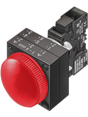 Siemens - 3SB3204-6AA20 - Indicator lamp with holder BA9s, Plastic, red, 3SB3204-6AA20, Siemens