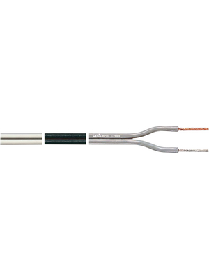 Tasker - C100 2x0,35 - White - Flat audio cable   2 x0.35 mm2, C100 2x0,35 - White, Tasker