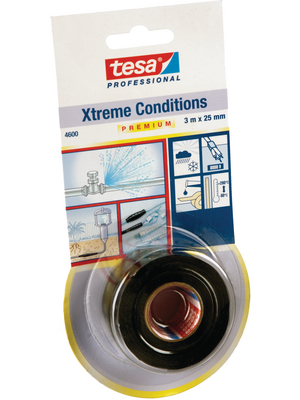 Tesa - 04600 25MM X 3 M BLACK - Self-fusing silicone tape black 25 mmx3 m, 04600 25MM X 3 M BLACK, Tesa