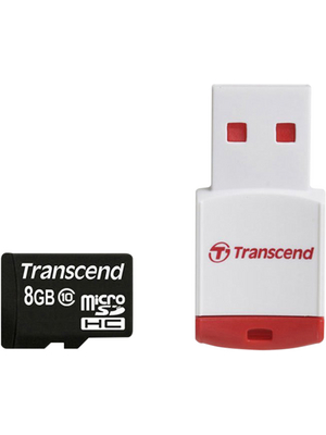 Transcend - TS8GUSDHC10-P3 - MicroSD Card 8 GB, TS8GUSDHC10-P3, Transcend