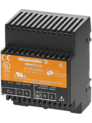 Weidmller - CP SNT 48W 24V 2A - Switched-mode power supply 24 VDC / 2 A, CP SNT 48W 24V 2A, Weidmller