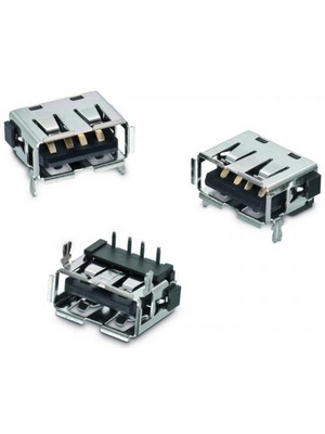Wrth Elektronik - 614104150121 - Socket USB 2.0 A 4P THT, 614104150121, Wrth Elektronik
