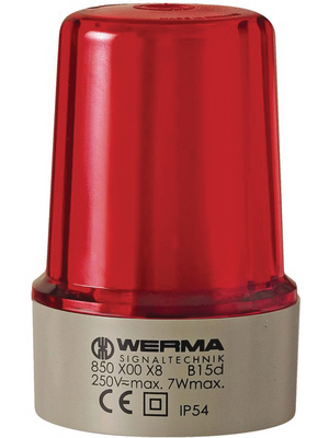 Werma - 850 100 38 - Continuous light, red, 250 VAC, 850 100 38, Werma