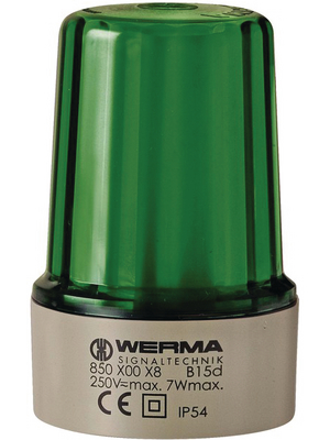 Werma - 850 200 38 - Continuous light, green, 250 VAC, 850 200 38, Werma