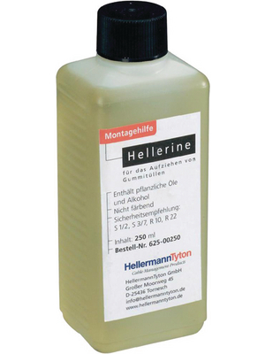 HellermannTyton - HELLERINE 625-00250 - Lubricant for tubing mounting 250 ml - 625-00250, HELLERINE 625-00250, HellermannTyton