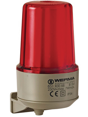 Werma - 851 100 38 - Continuous light, red, 250 VAC, 851 100 38, Werma