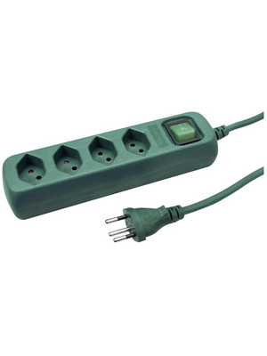 Steffen - 20 600414S - Multiple socket outlet, 1 Switch, 4xJ (T13), 1.4 m, Type 12, 20 600414S, Steffen