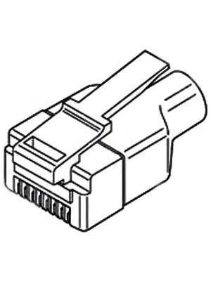 Molex - 95043-5891 - Modular plug with boot RJ45 8P8C shielded, 95043-5891, Molex