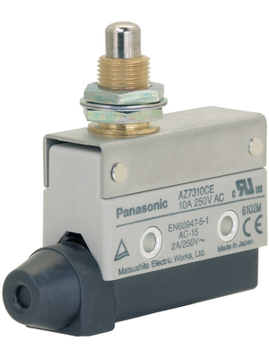 Panasonic - AZ7310CEJ - Limit switch AZ7 10 A Plunger N/A 1 change-over (CO), AZ7310CEJ, Panasonic