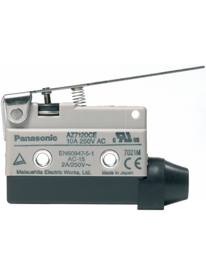 Panasonic - AZ7120CEJ - Limit switch AZ7 10 A Plunger N/A 1 change-over (CO), AZ7120CEJ, Panasonic