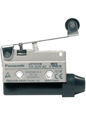 Panasonic - AZ7121CEJ - Limit switch AZ7 10 A Plunger N/A 1 change-over (CO), AZ7121CEJ, Panasonic