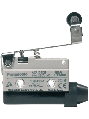 Panasonic - AZ7124CEJ - Limit switch AZ7 10 A Plunger N/A 1 change-over (CO), AZ7124CEJ, Panasonic