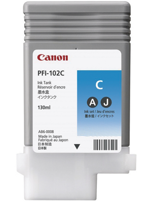 Canon Inc - PFI-102C - Ink PFI-102C Cyan, PFI-102C, Canon Inc