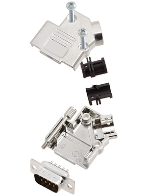 Encitech Connectors - D45PK-M-09-DMP-K - D-Sub plug kit 9P, D45PK-M-09-DMP-K, Encitech Connectors