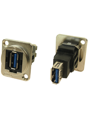 Cliff - CP30205NM - USB Adapter in XLR Housing 2 x USB 3.0 A 9P, CP30205NM, Cliff
