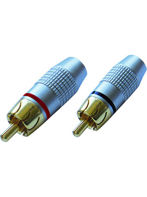 Contrik - NF2CL/2-NI - Cable plug nickel-plated red + black PU=Pair (2 pieces), NF2CL/2-NI, Contrik