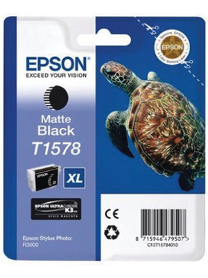 Epson - T157840 - Ink T1578 black matt, T157840, Epson