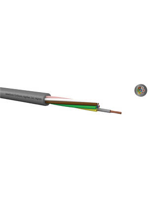 Kabeltronik - PURTRONIC HIGHFLEX 2X0,14 MM2 - Control cable 2 x 0.14 mm2 unshielded Copper strand bare, fine-wire grey, RAL 7001, PURTRONIC HIGHFLEX 2X0,14 MM2, Kabeltronik