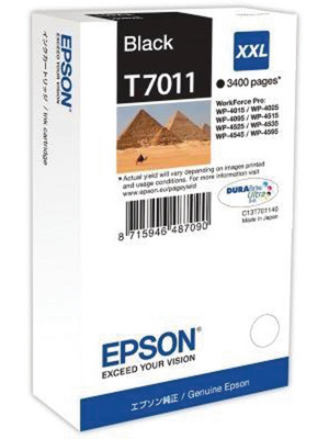 Epson - C13T70114010 - Ink T7011 black, C13T70114010, Epson