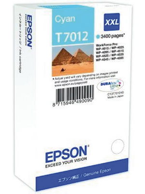 Epson - C13T70124010 - Ink T7012 Cyan, C13T70124010, Epson