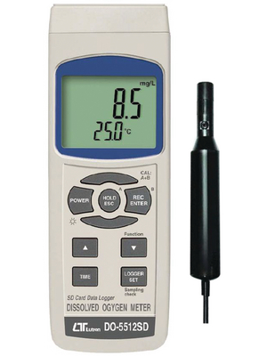 Lutron - DO-5512SD - O? measuring device 0...20.0 mg/l 0...100 % RS232 / SD-Card / USB, DO-5512SD, Lutron