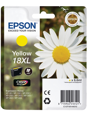 Epson - T18144010 - HY ink 18XL yellow, T18144010, Epson