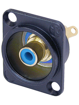 Neutrik - NF2D-B-6 - Cinch panel socket black blue, NF2D-B-6, Neutrik