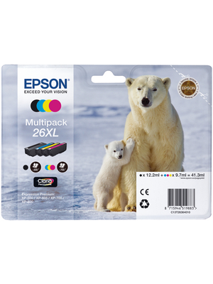 Epson - T26364010 - Ink multipack HY CMYBKPBK 26XL Cyan / magenta / yellow / black, T26364010, Epson