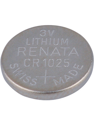 Renata - CR1025 - Button cell battery,  Lithium, 3 V, 30 mAh, CR1025, Renata