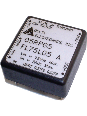 Delta-Electronics - FL75L05 A - EMI filter 5 A ,75 VDC, FL75L05 A, Delta-Electronics