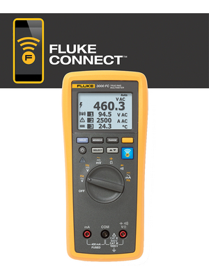 Fluke - FLK-3000 FC - Multimeter digital TRMS AC 6000 digits 1000 VAC 1000 VDC 0.4 ADC, FLK-3000 FC, Fluke