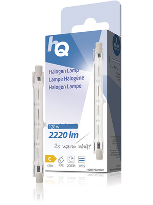 HQ - HQHR7SJ78001. - Halogen lamp 230 VAC R7s PU=Pack of 2 pieces, HQHR7SJ78001., HQ