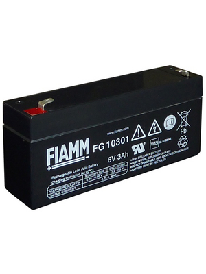 Fiamm - FG10301 - Lead-acid battery 6 V 3 Ah, FG10301, Fiamm