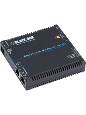 Black Box - LGC5200A - Gigabit PoE Media Converter, 2x RJ45 / 1x SFP, LGC5200A, Black Box