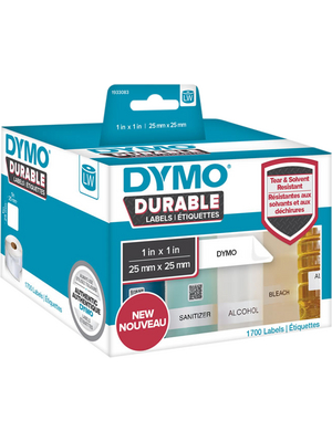 Dymo - 1933083 - Durable Square Multi-Purpose Label, 25 x 25 mm, black on white, 2 x 850, 1933083, Dymo