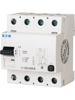 Eaton - FI-40/4/003-A - RCD circuit breaker, type A, 40 A, 4, 400 VAC, FI-40/4/003-A, Eaton