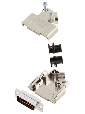 Encitech Connectors - D45PK-M-15-DMP-K - D-Sub plug kit 15P, D45PK-M-15-DMP-K, Encitech Connectors