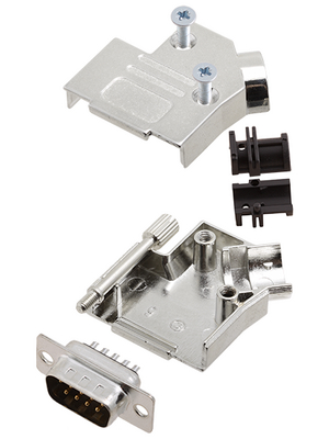 Encitech Connectors - D45ZK09-DBP-K - D-Sub plug kit 9P, D45ZK09-DBP-K, Encitech Connectors