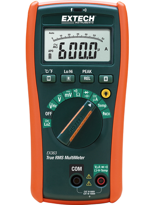 Extech Instruments - EX363 - Multimeter digital TRMS 6000 digits 1000 VAC 1000 VDC 600 uA, EX363, Extech Instruments