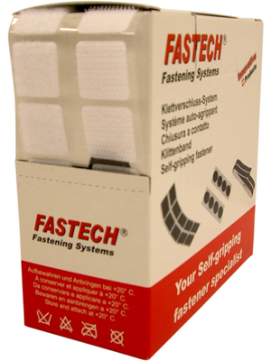 Fastech - B20-SQ000005 - Self-adhesive hook-and-loop fasteners white 5.0 m x20 mm, B20-SQ000005, Fastech